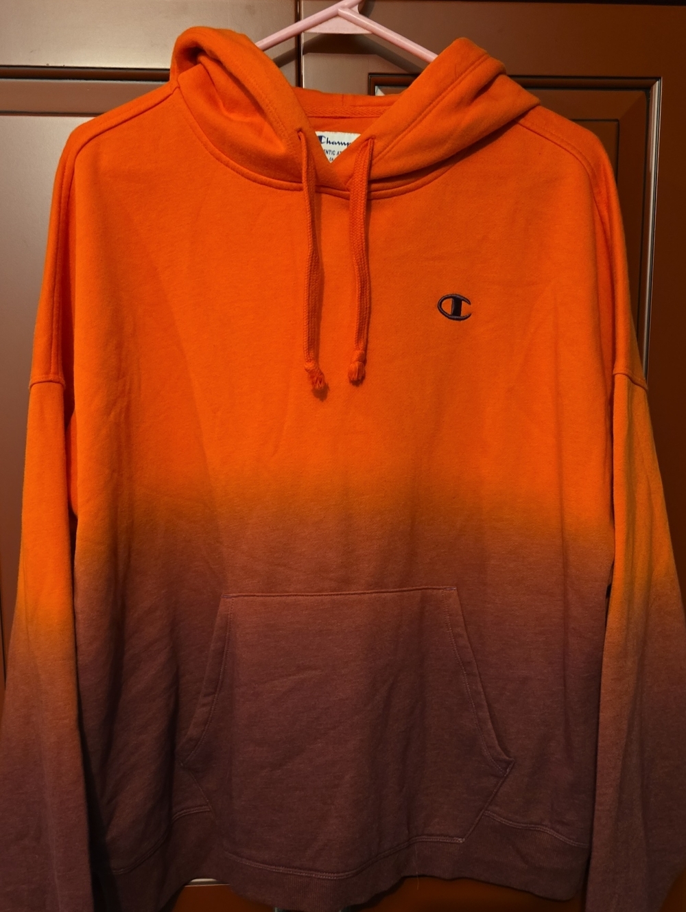 Champion Orange to Brown Ombre Pullover Hoodie - Women